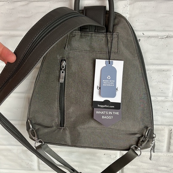 BAGGALLINI Metro Backpack With RFID Phone Wristlet STERLING SHIMMER NWT main image 12
